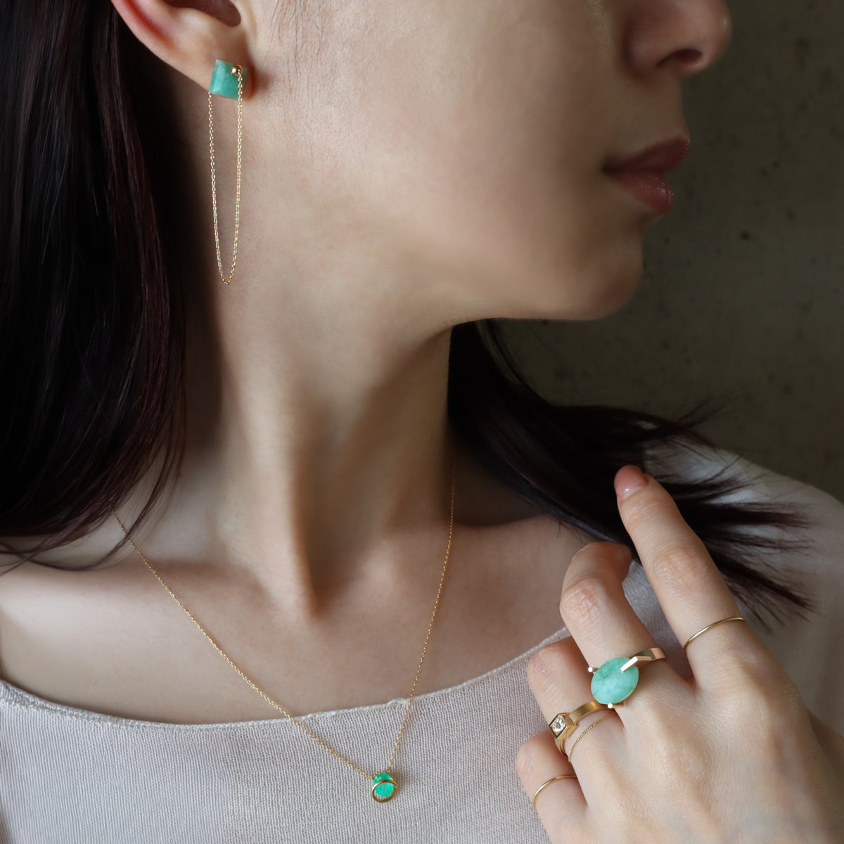 Circle (K18) / Necklace <br> Emerald