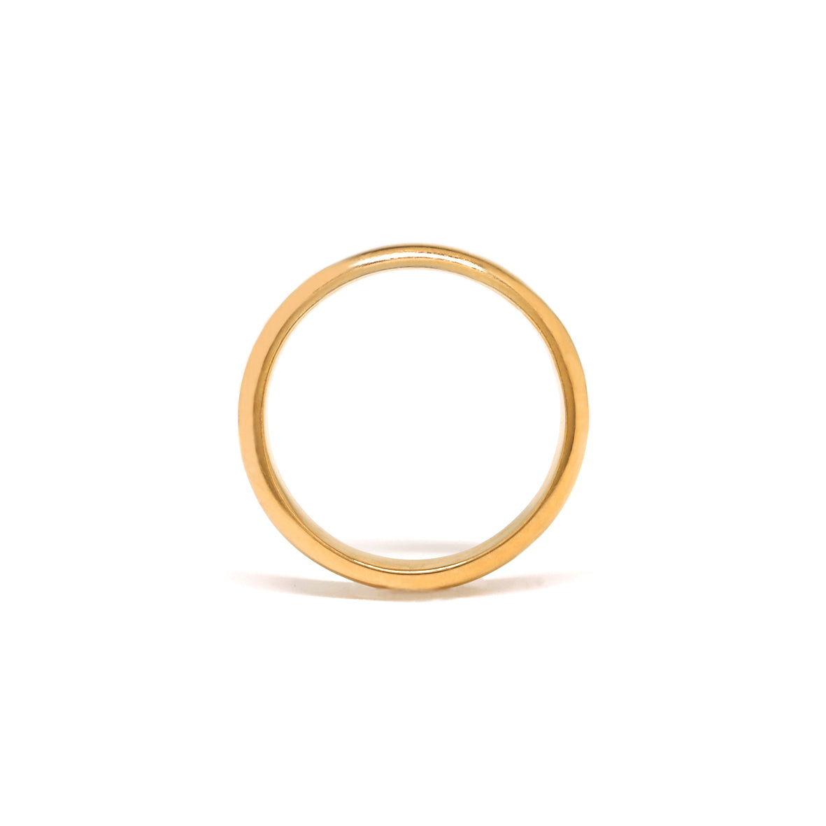 Dome Ring /  3.0 <br> K18YG <br>  glossy