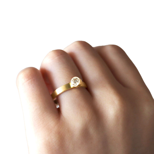 Protrude Ring / , Diamond (K18)