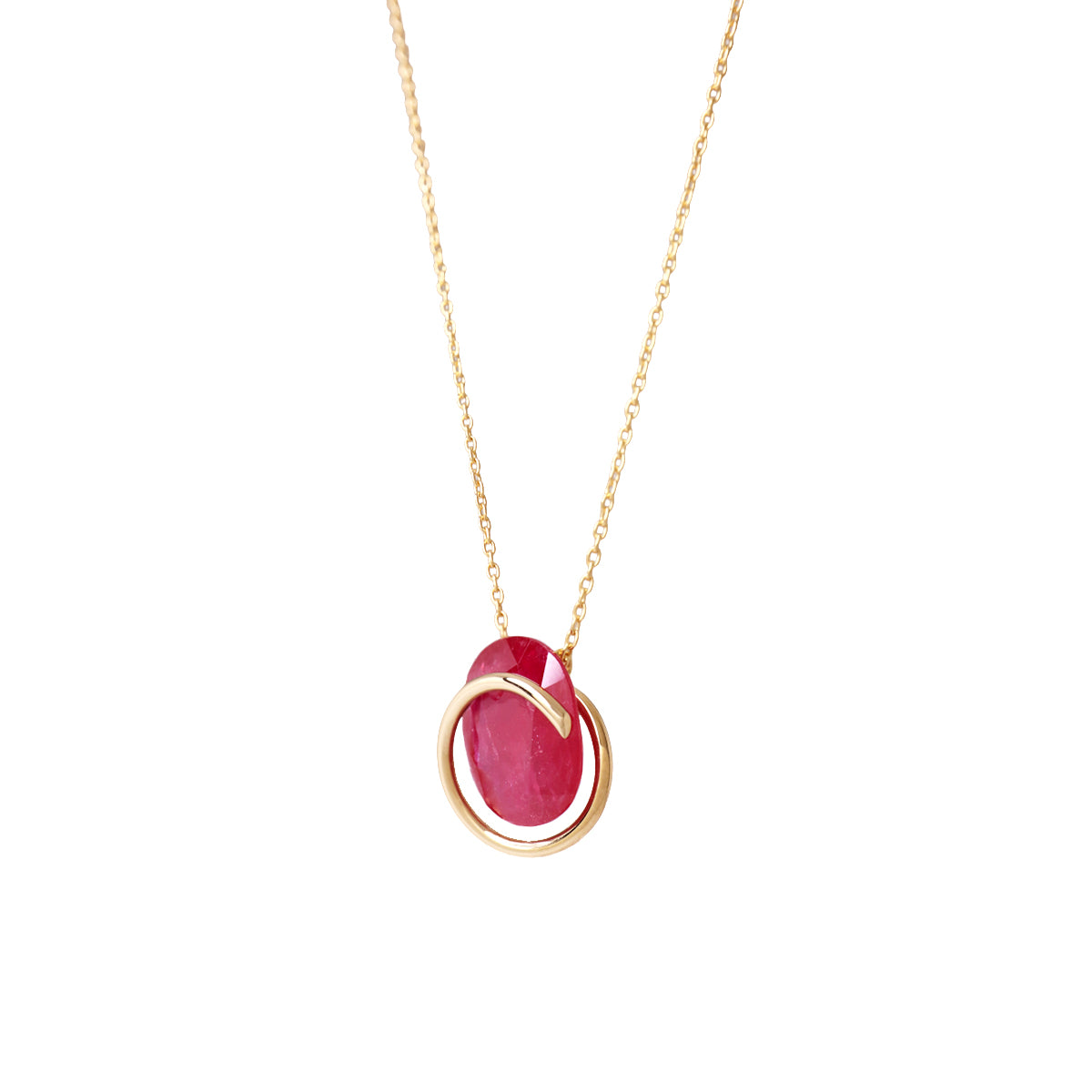Circle (K18) / Necklace <br> Ruby
