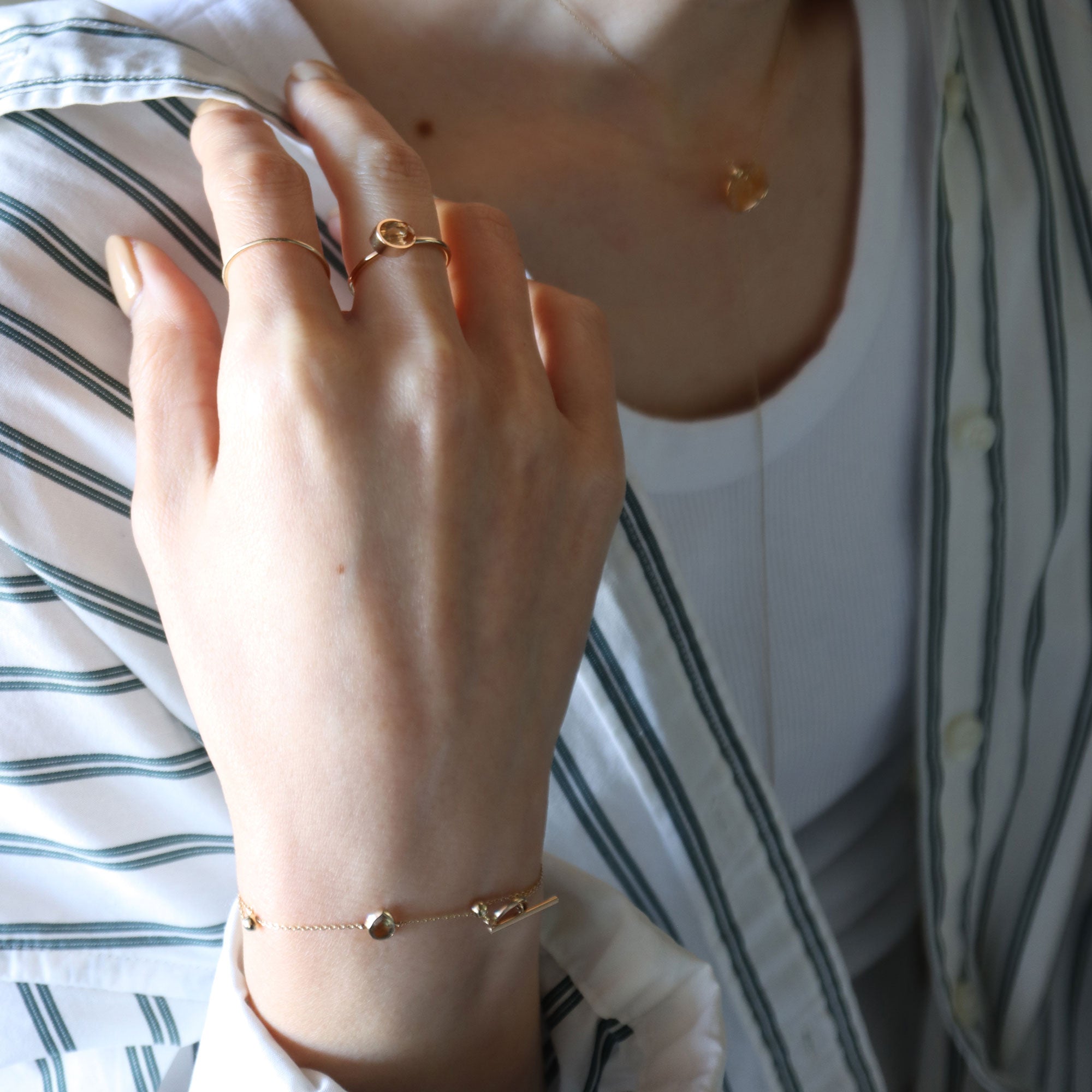 Protrude (K10) / Ring <br> Grossular garnet