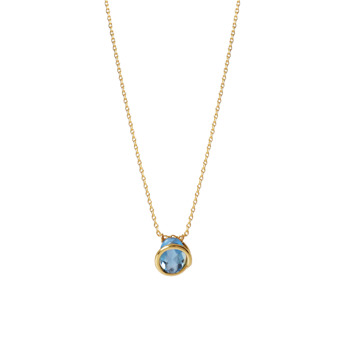 Circle (K18) / Necklace <br> Aquamarine
