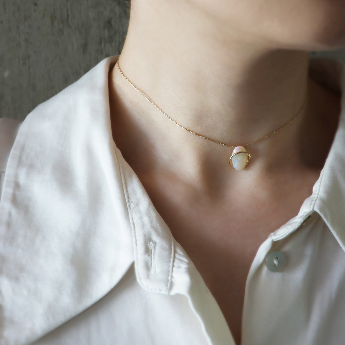 Circle / Necklace <br> Opal