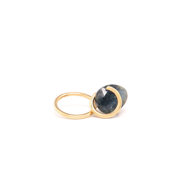Circle / Pierced Earring Sapphire (サファイア) – CHIKAKO YAJIMA