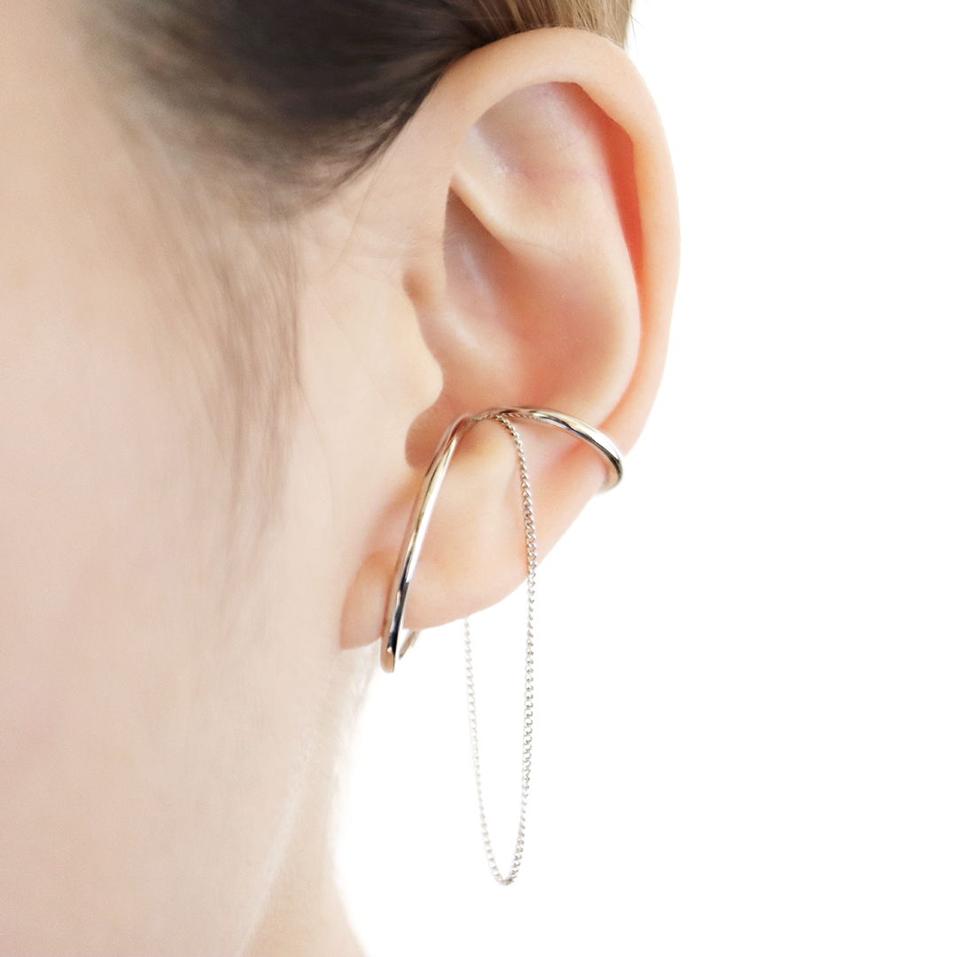 Fold / Ear cuff <br> Silver Circle