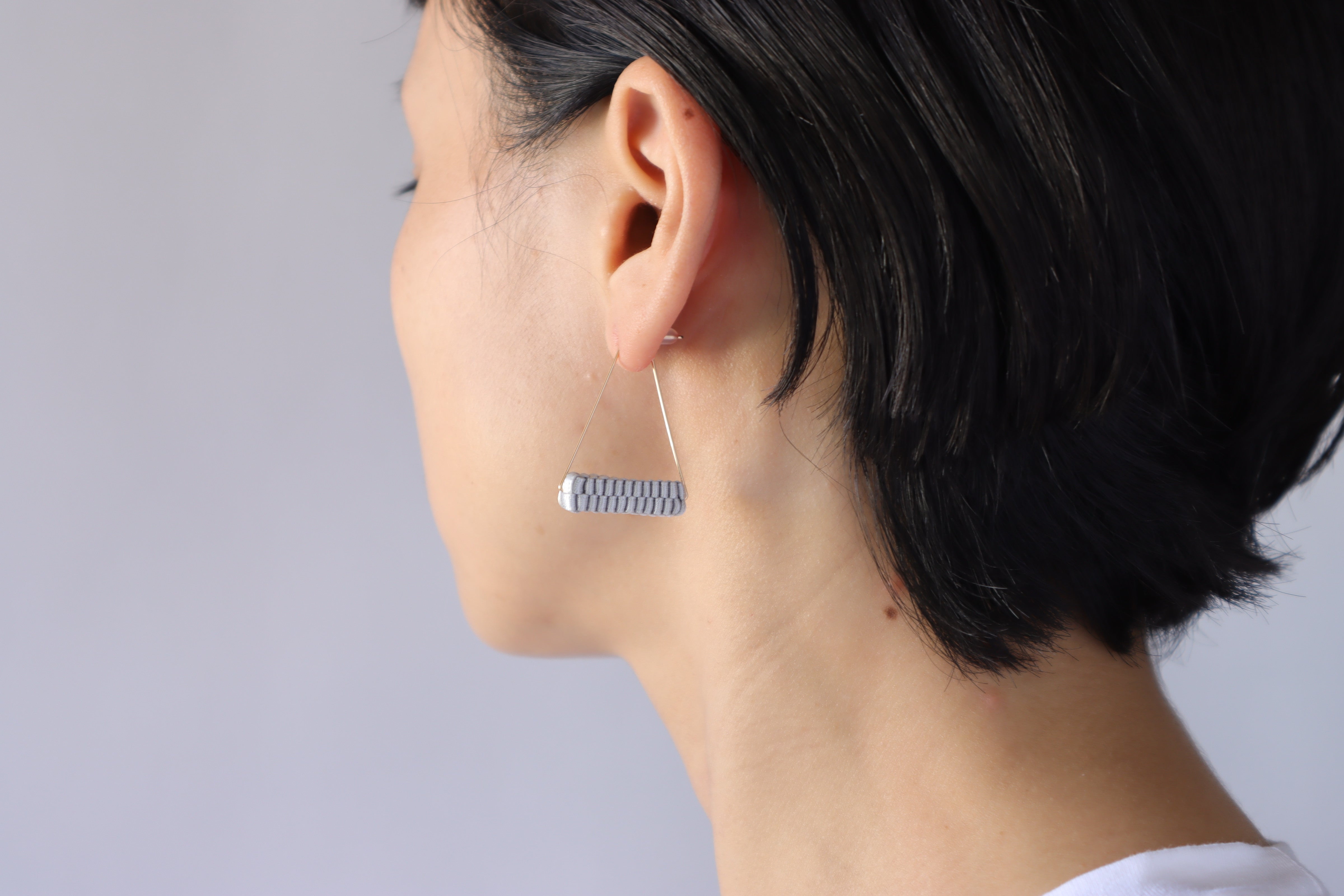 Geometry Triangle / Earrings Sky blue