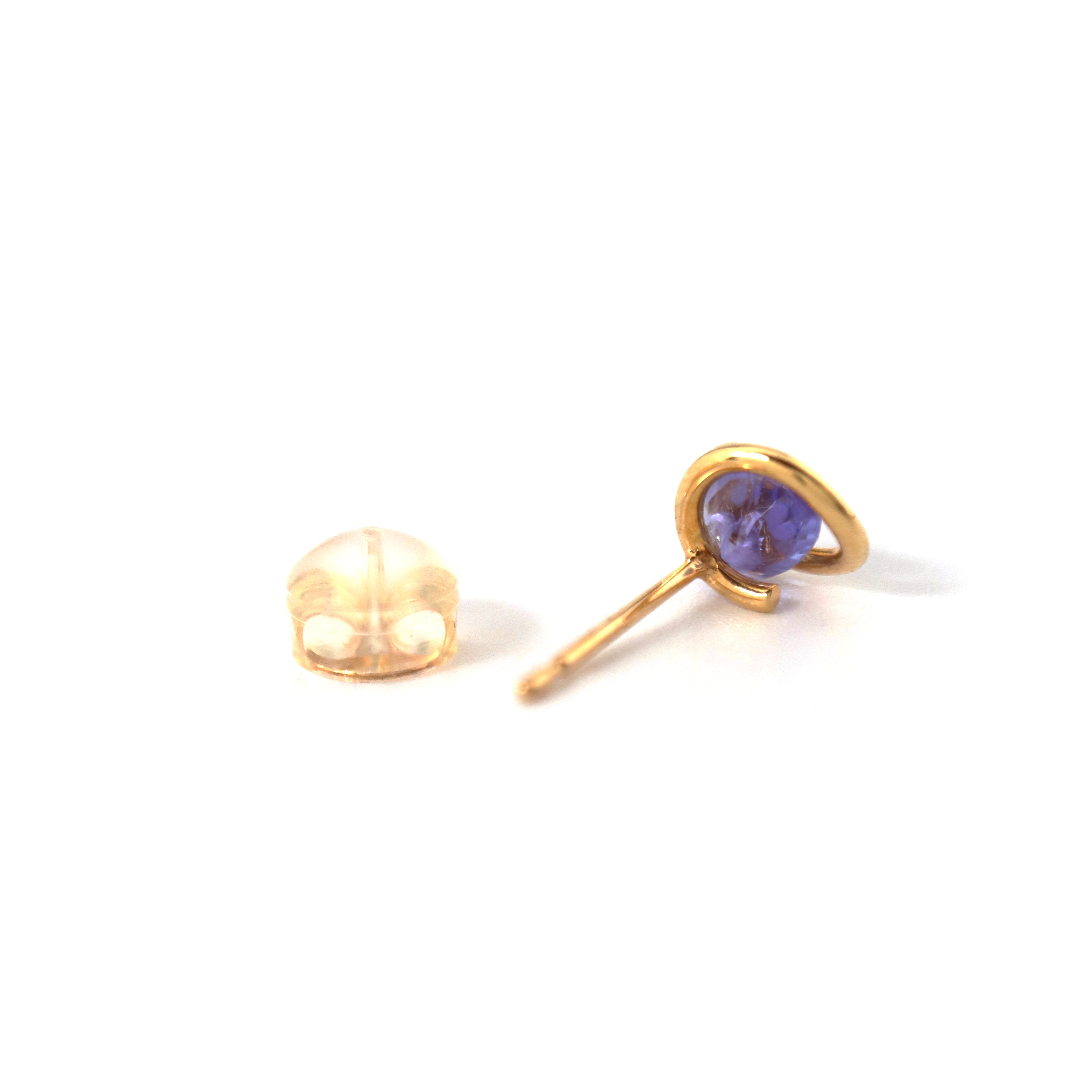 Circle / Pierced Earrings <br> Tanzanite