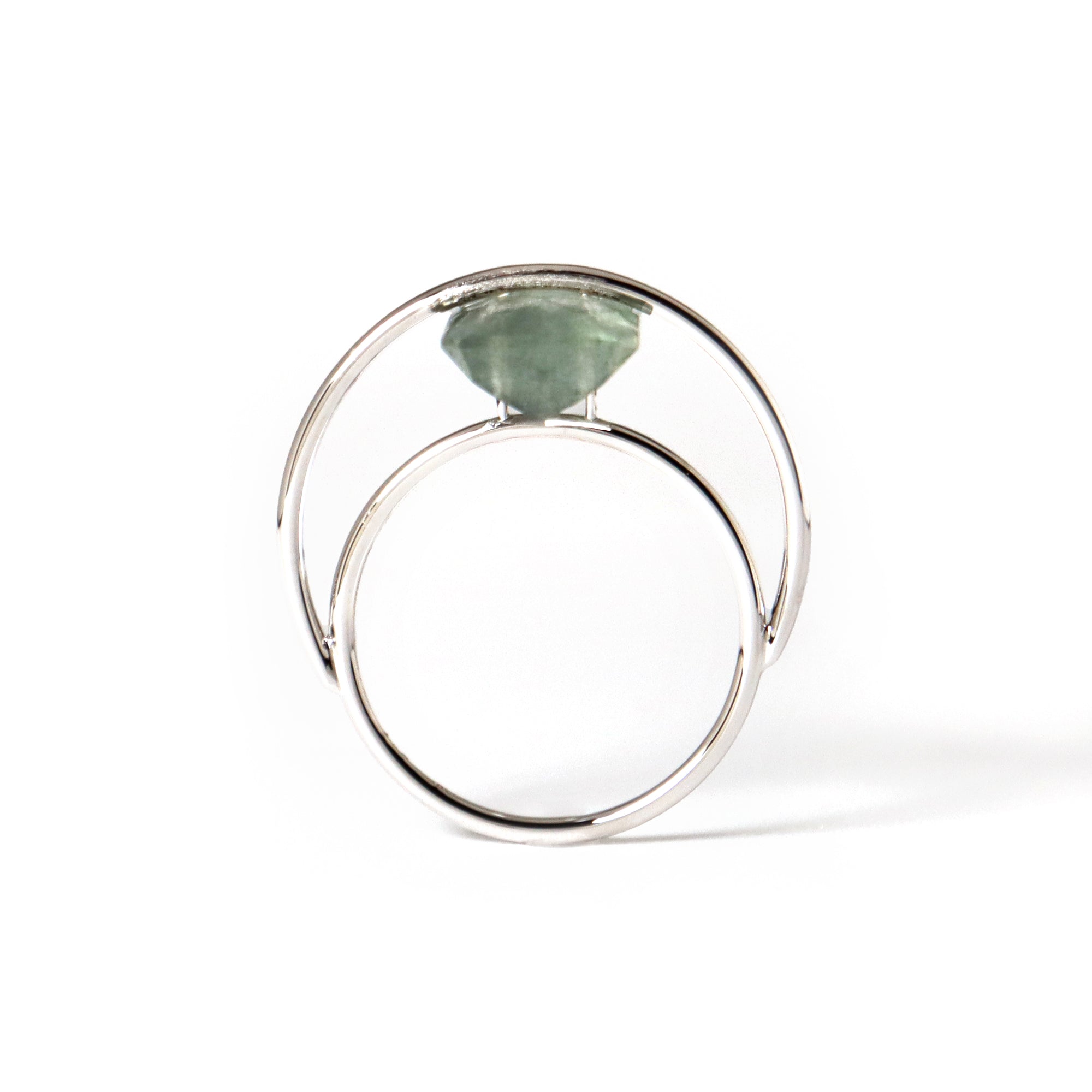 Luna / Ring <br> Green quartz