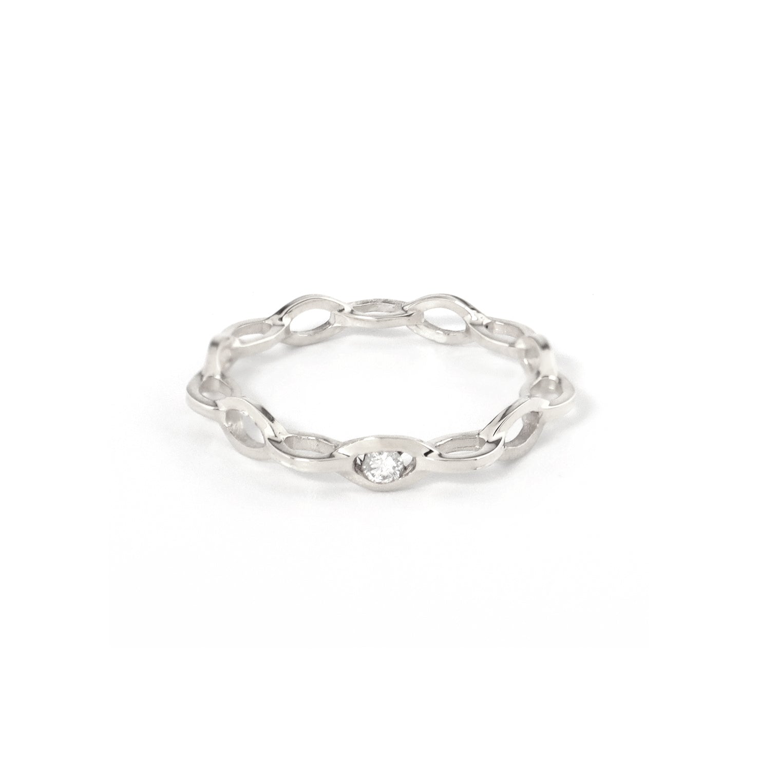 Mobius Ring<br> Pt900<br> glossy