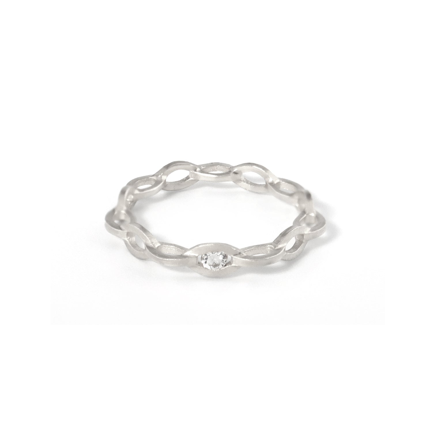 Mobius Ring<br> Pt900<br> glossy