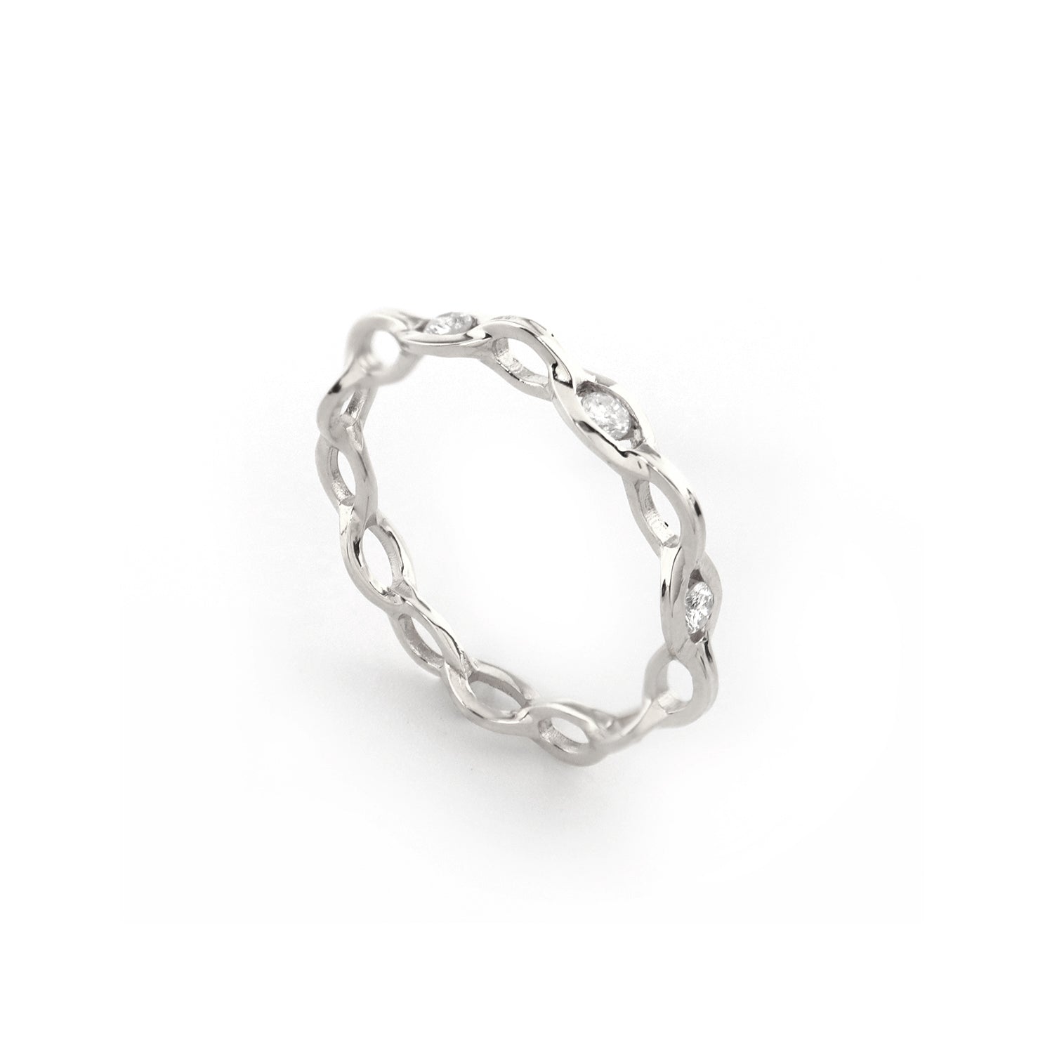 Mobius Ring<br> Pt900<br> glossy