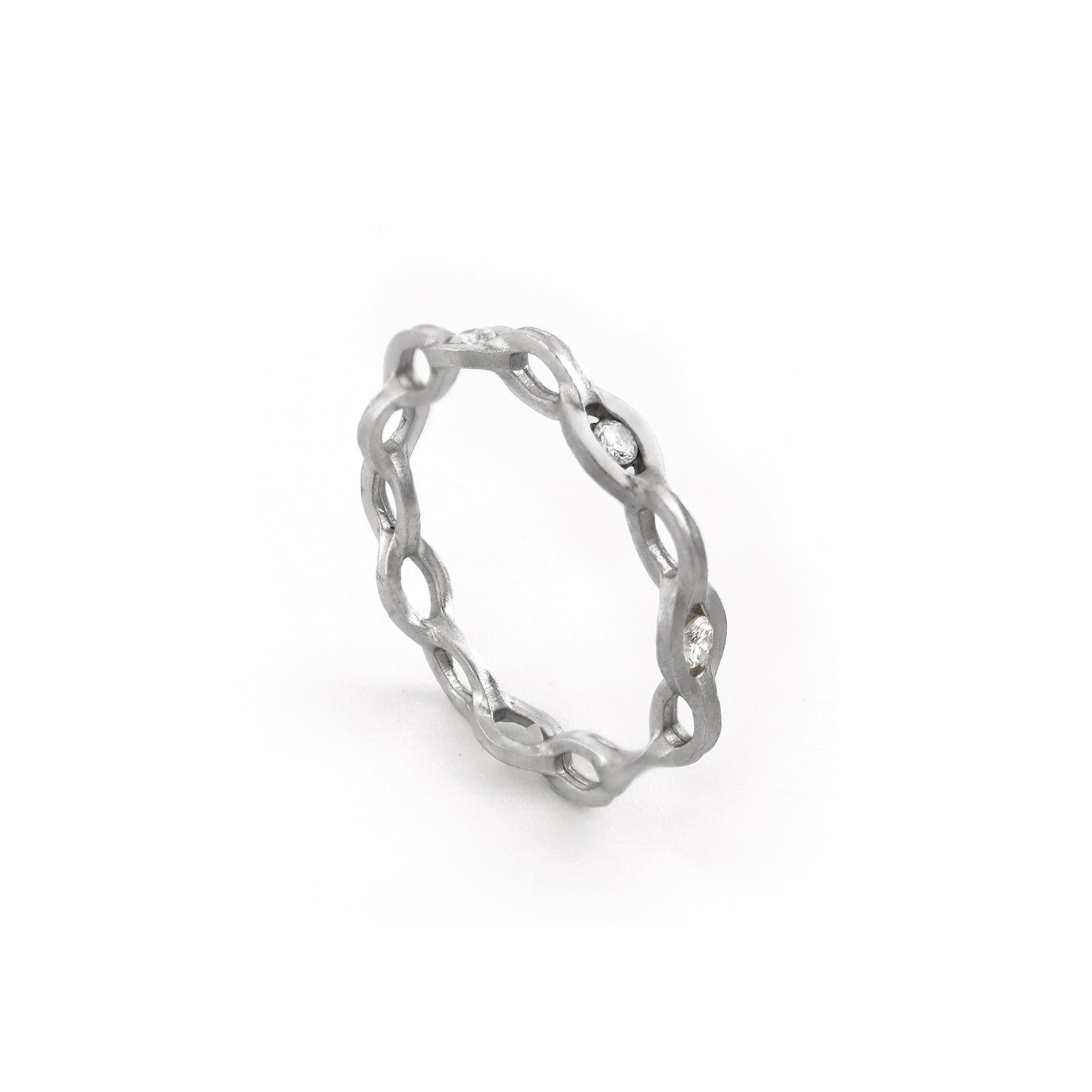Mobius Ring<br> Pt900<br> glossy