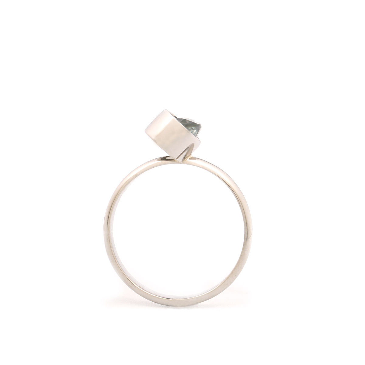 Protrude Ring / , Bicolor sapphire (Pt900)