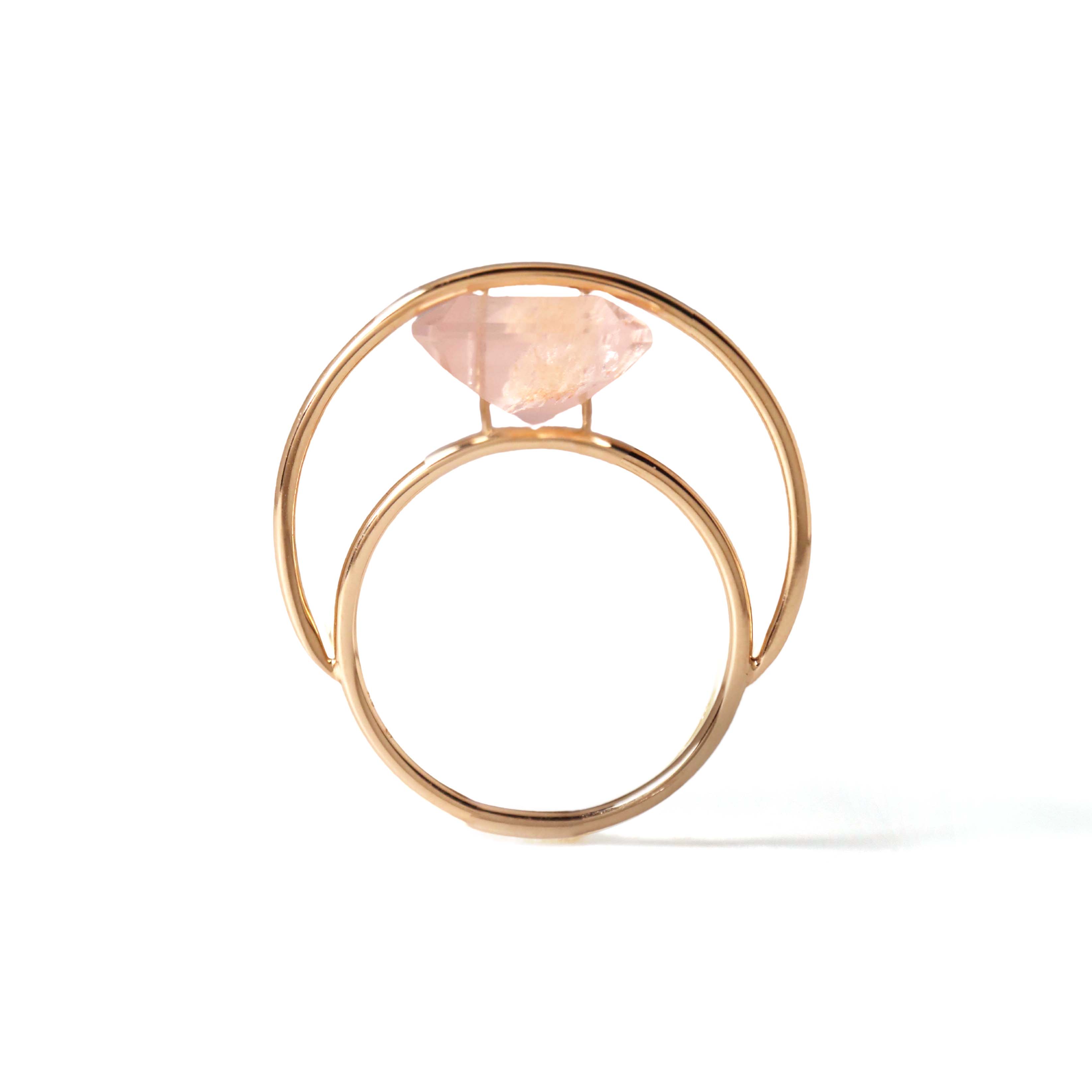 Luna / Ring <br> Rose quartz