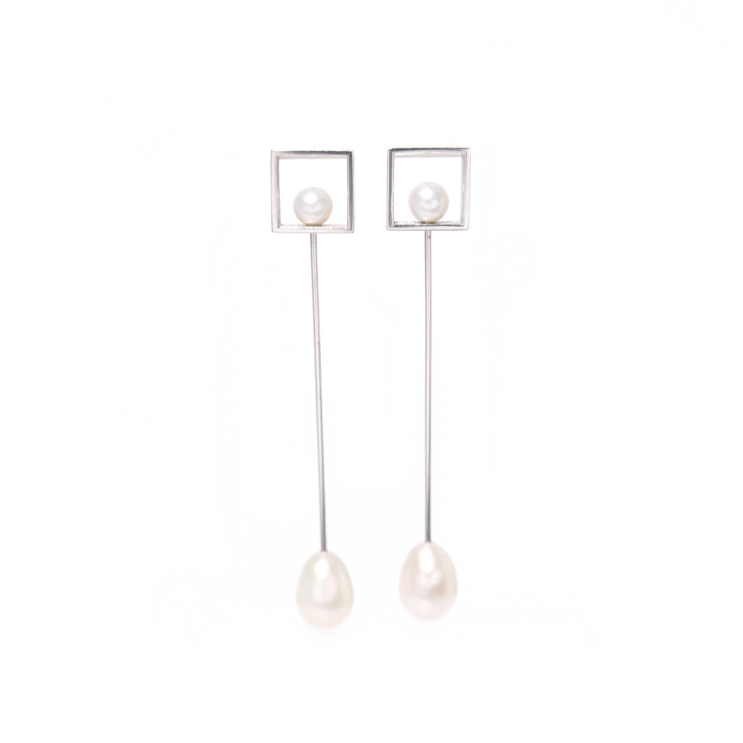 Pendulum / Pierced Earrings Silver #2 – CHIKAKO YAJIMA