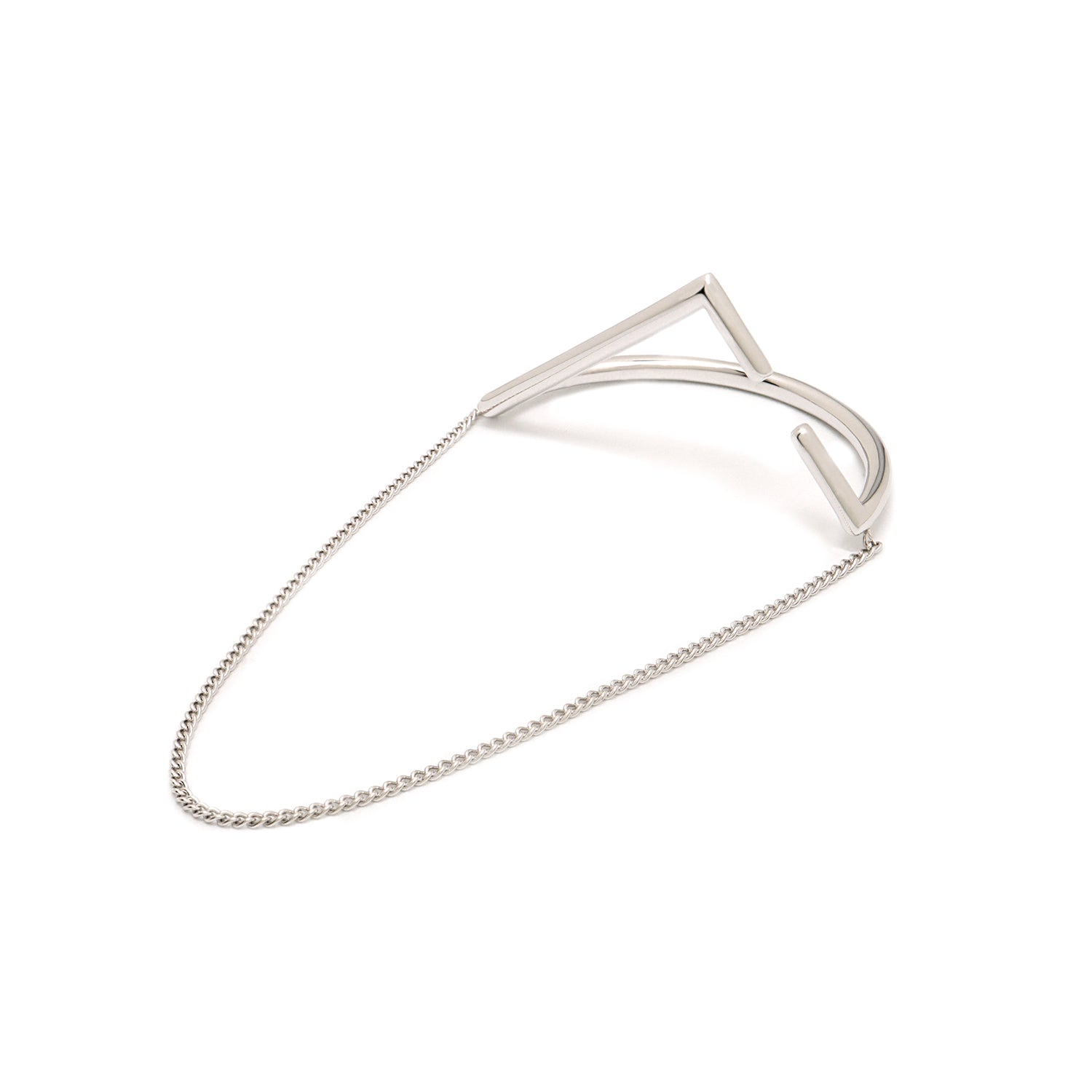 Fold / Ear cuff <br> Silver Half-Square