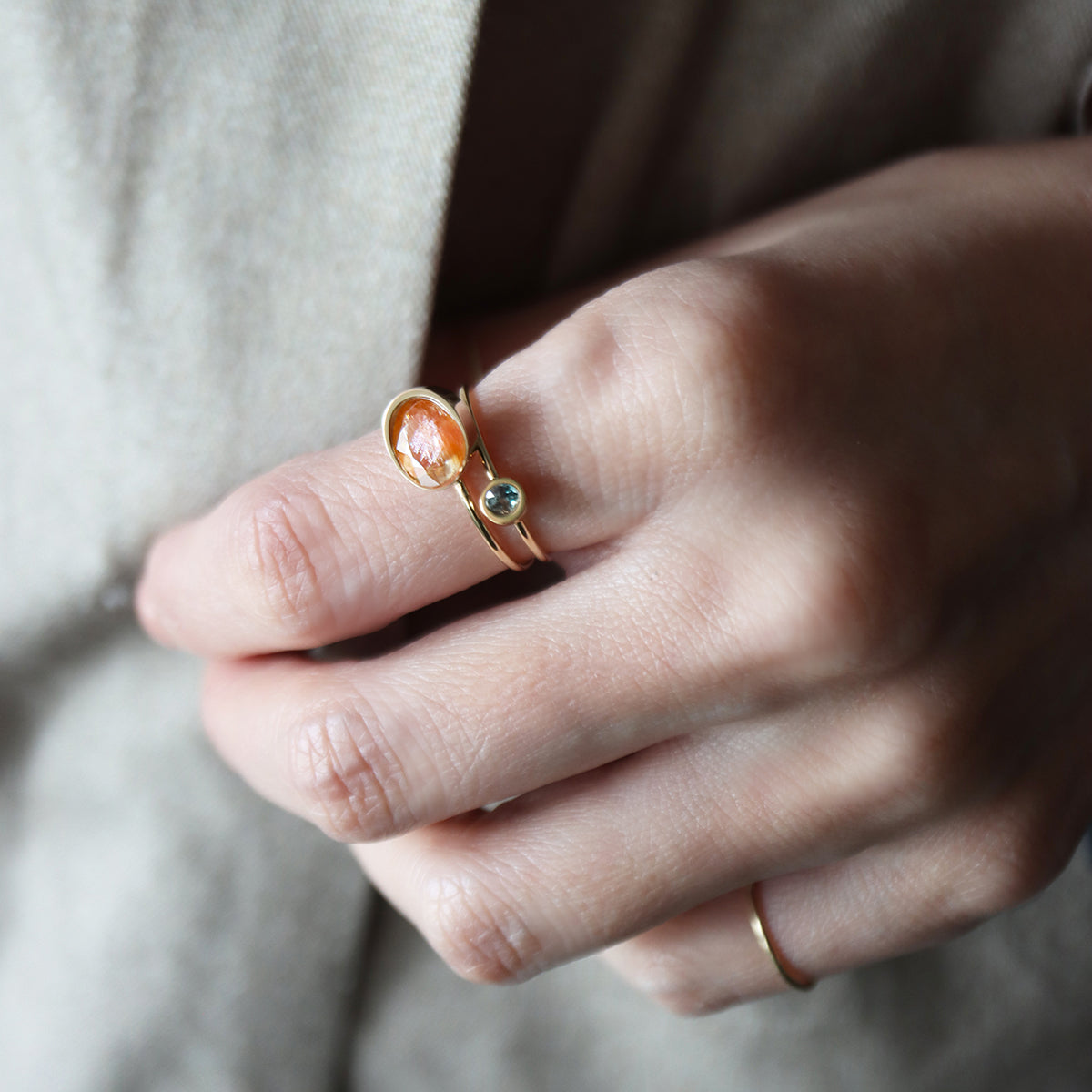 Protrude (K10) / Ring <br> Sunset sunstone