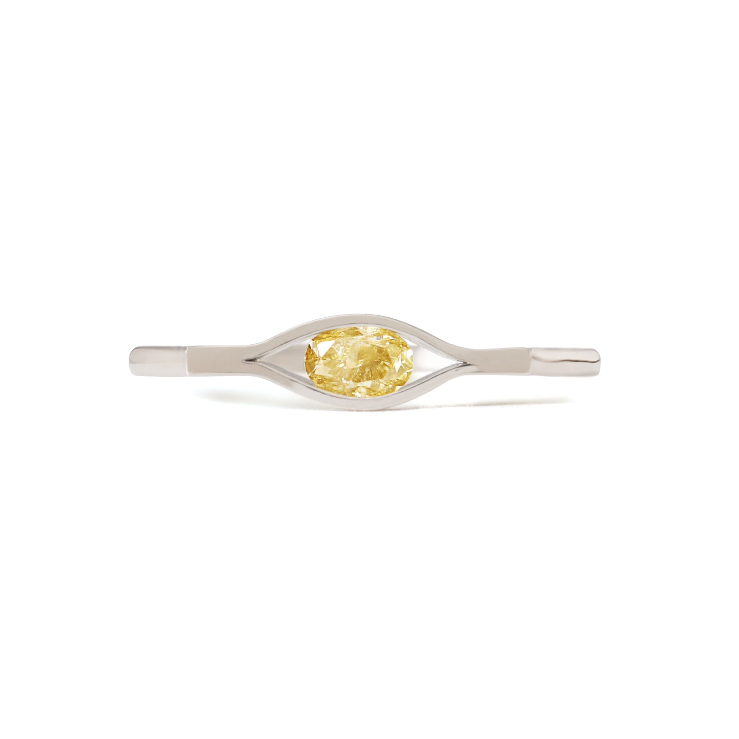 Honeycomb (Pt) / Ring <br> Yellow diamond