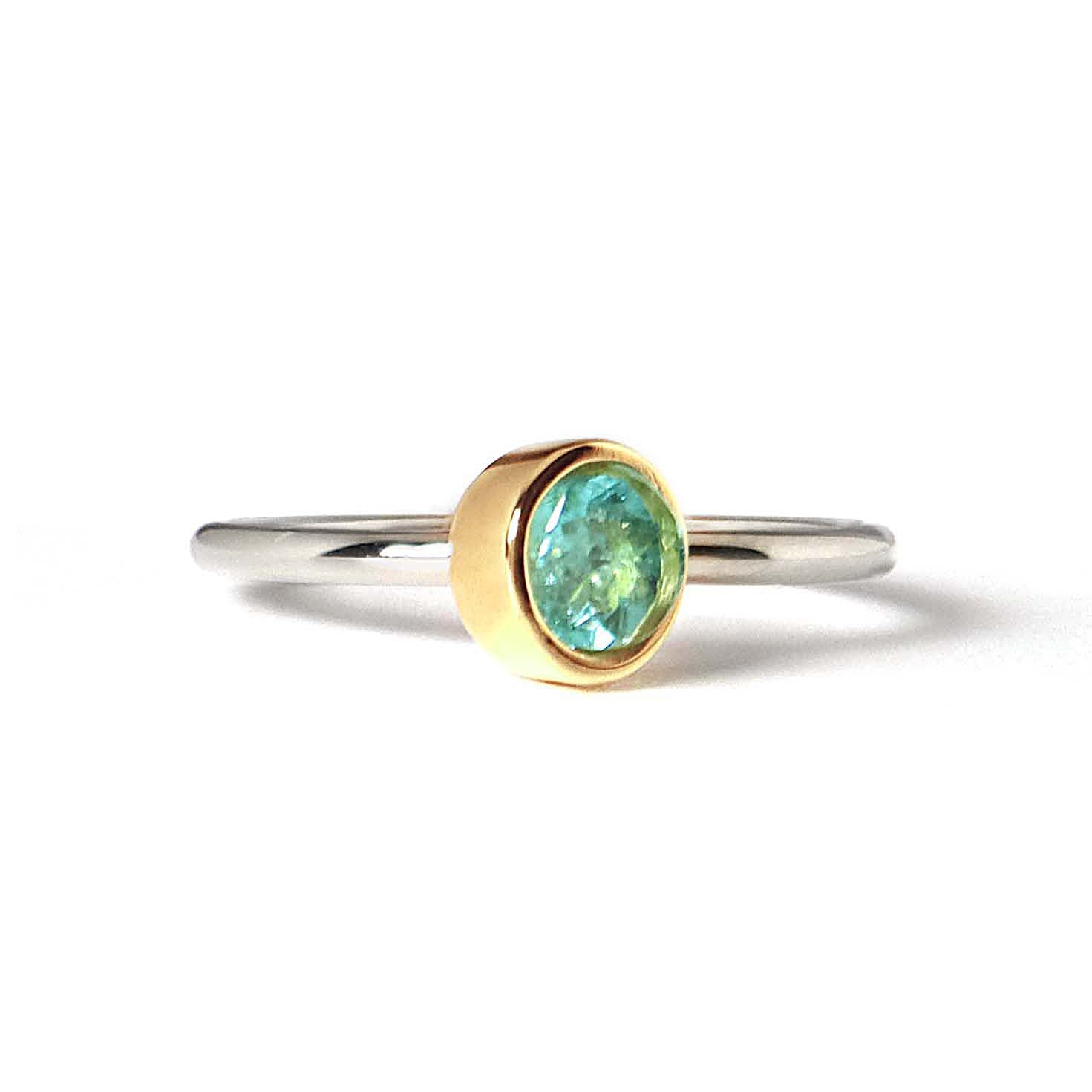 Protrude (Pt/K18) / Ring <br> Green tourmaline