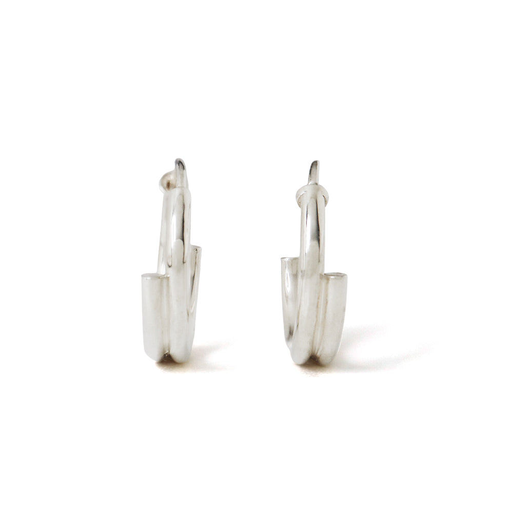 Prime / Hoop <br> Pierced Earrings <br> Silver