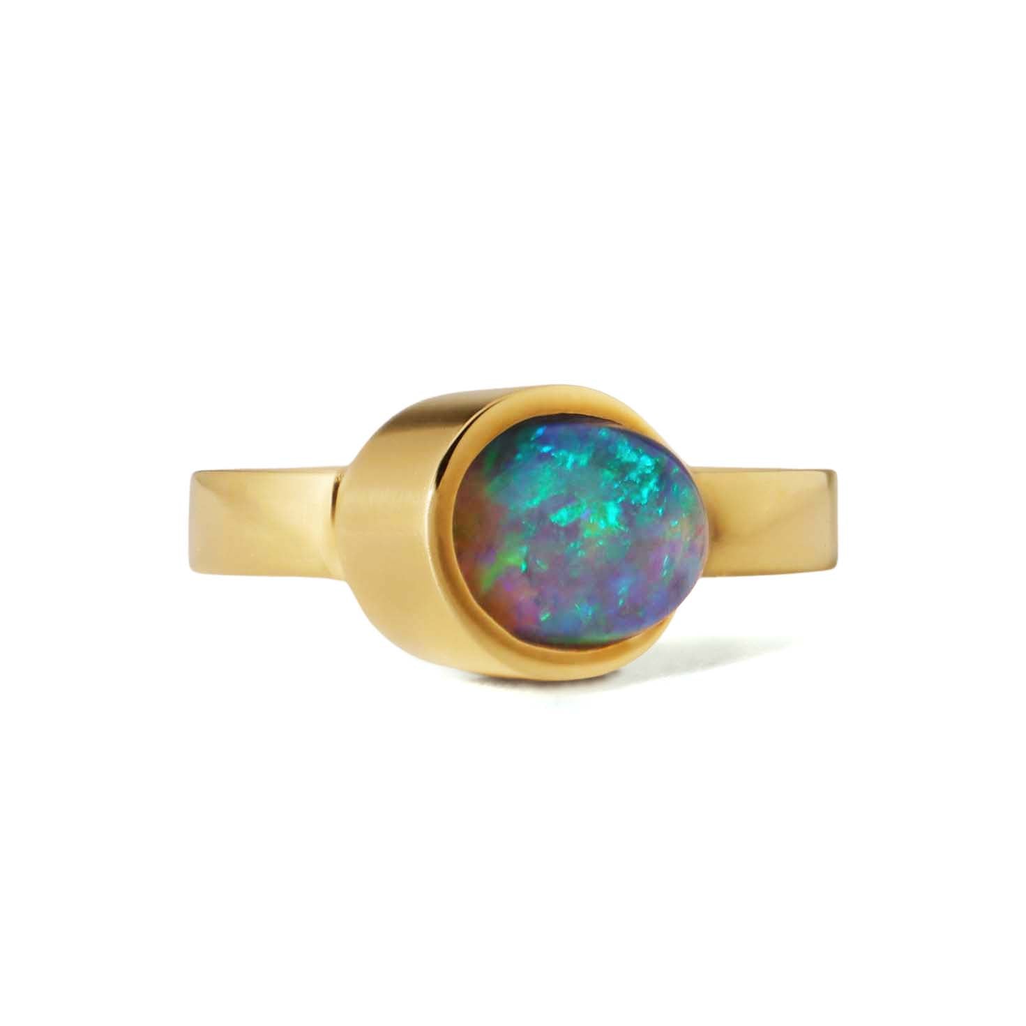 Protrude (K18) / Ring <br> Black opal