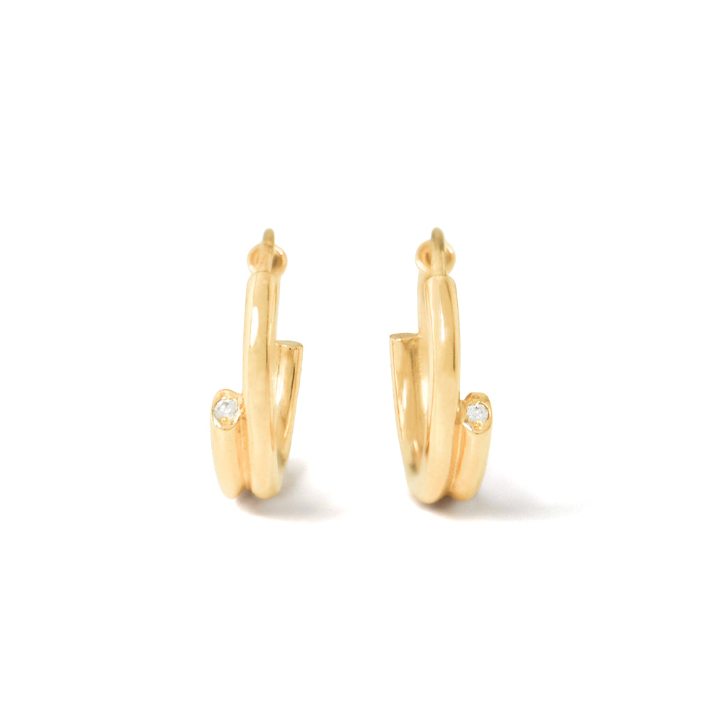 Prime / Hoop <br> Pierced Earrings <br> Gold
