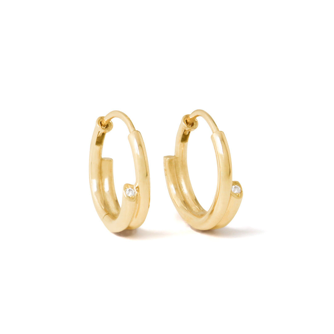 Prime / Hoop <br> Pierced Earrings <br> Gold