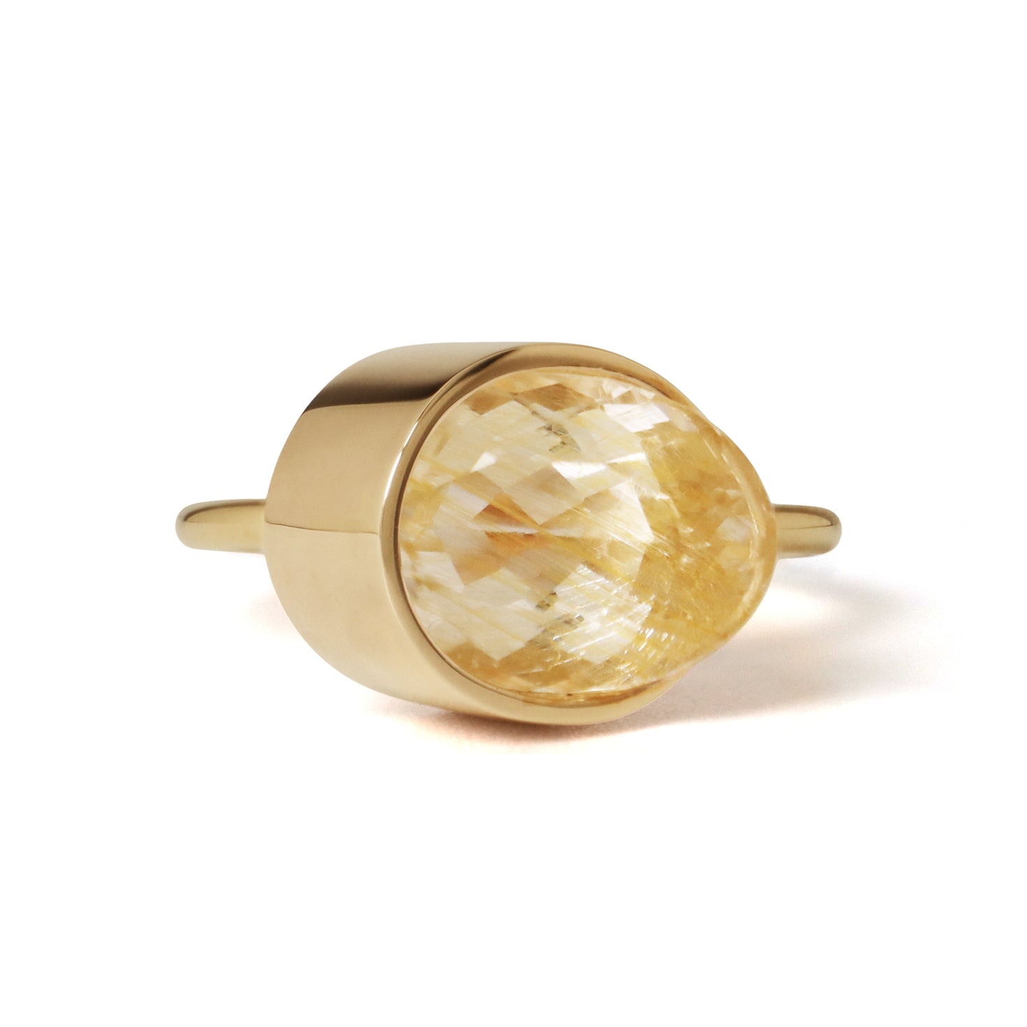Protrude (K10) / Ring <br> Rutile topaz