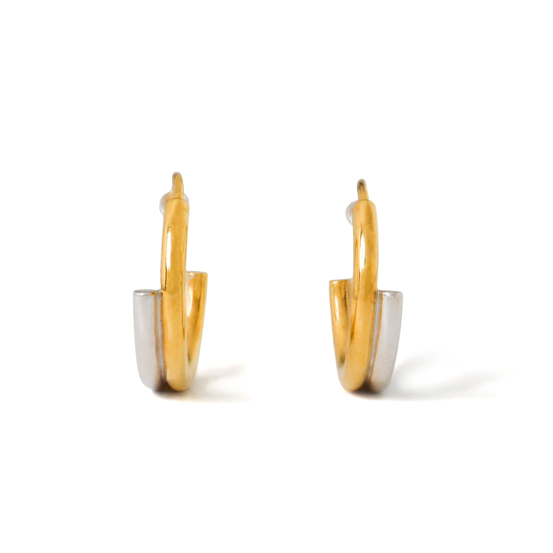 Prime / Hoop <br> Pierced Earrings <br> Silver × Gold