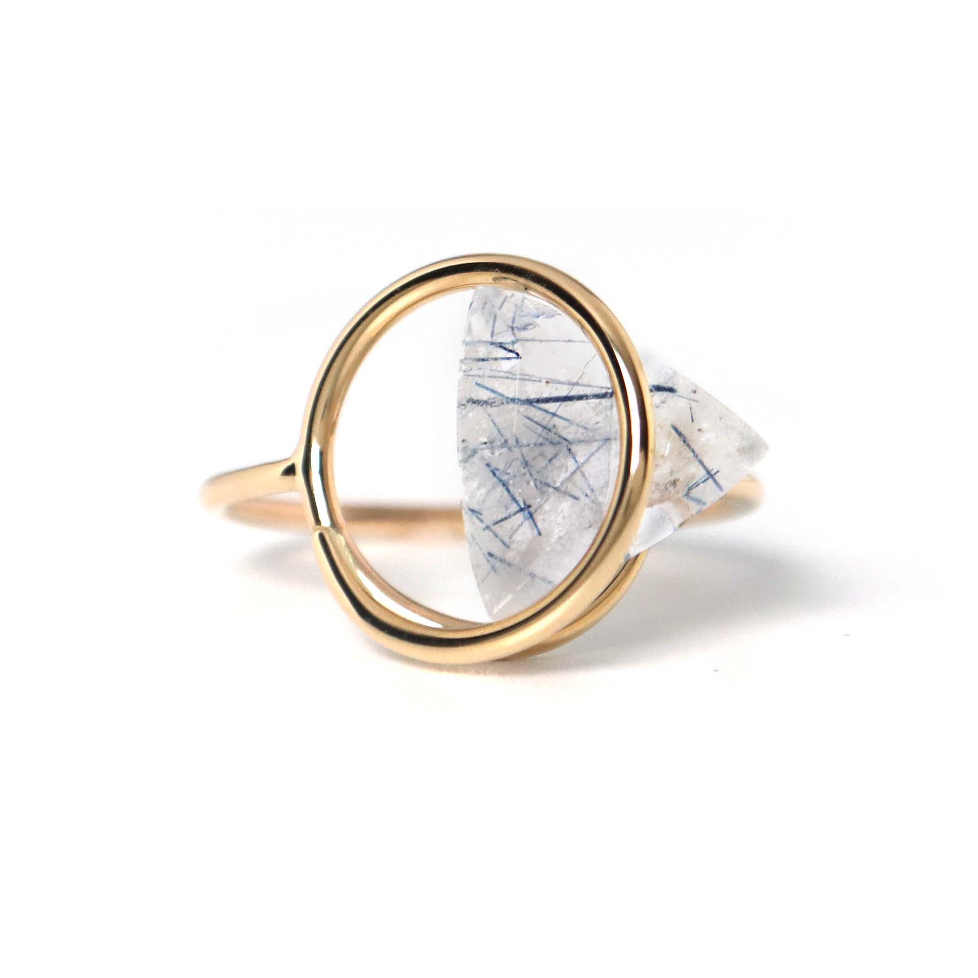 Circle / Ring <br> Blue rutile quartz