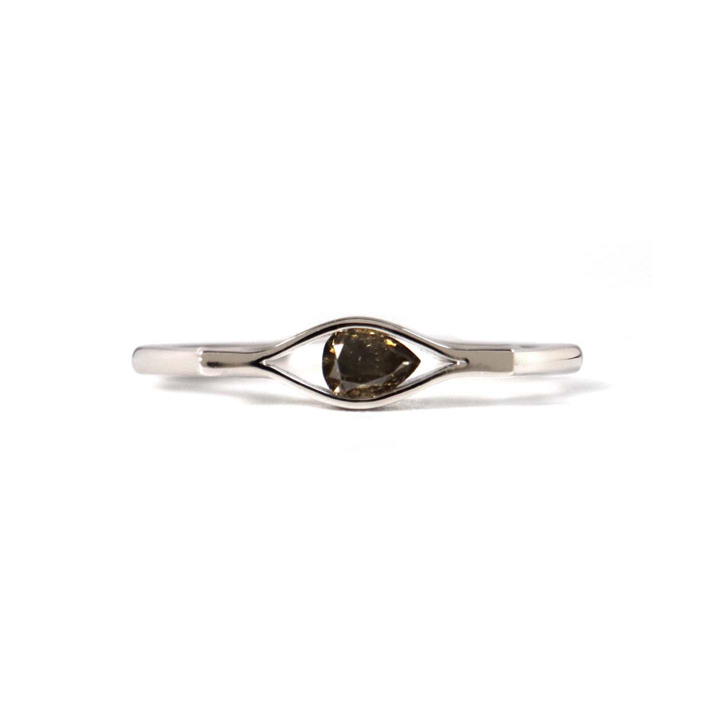 Honeycomb (Pt) / Ring <br> Brown diamond