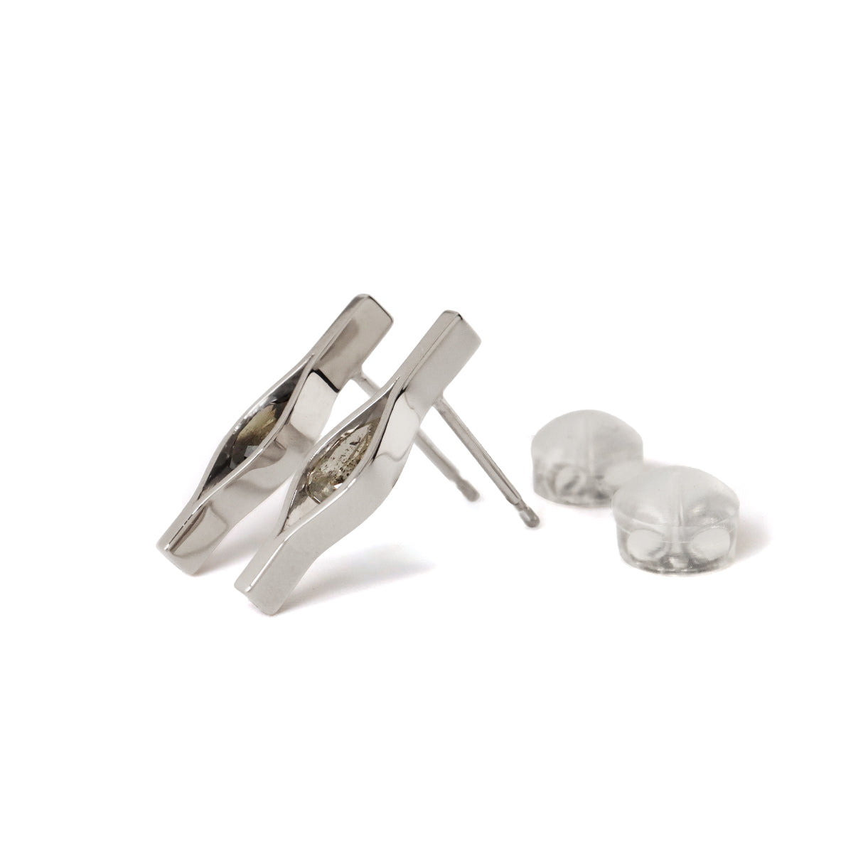 Honeycomb(Pt) / Pierced Earrings<br> Diamond