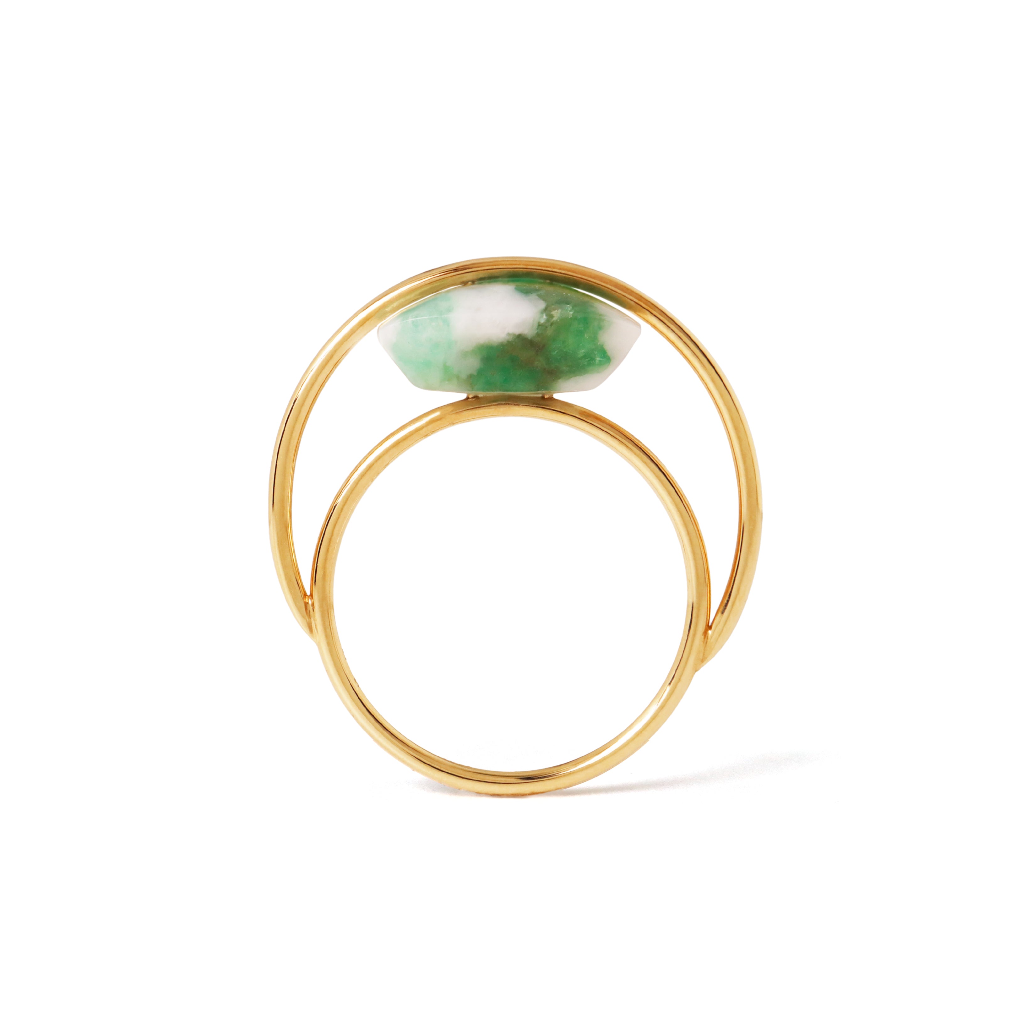 Luna / Ring<br> Emerald in quartz