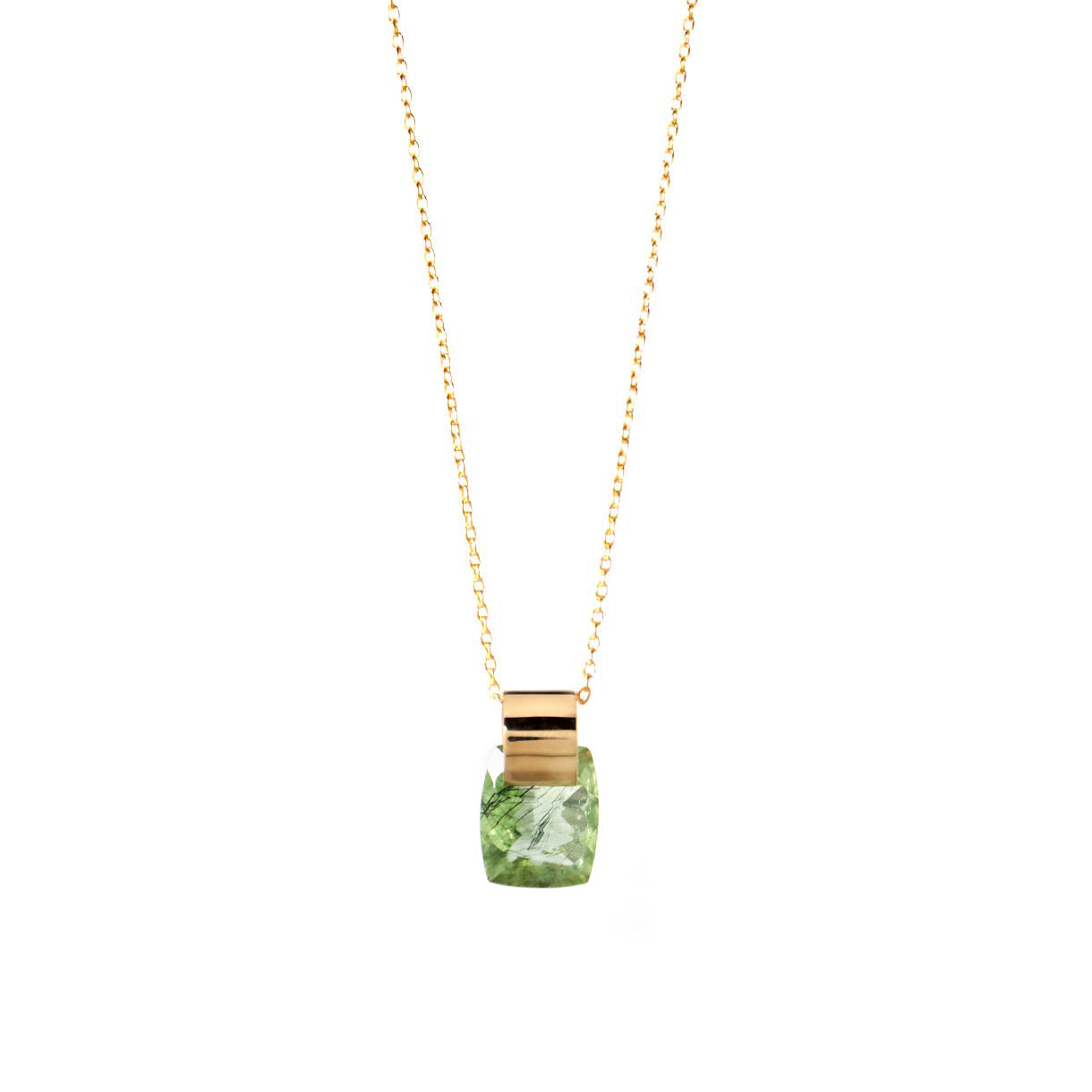 Ruffle / Necklace <br> Peridot rutile quartz