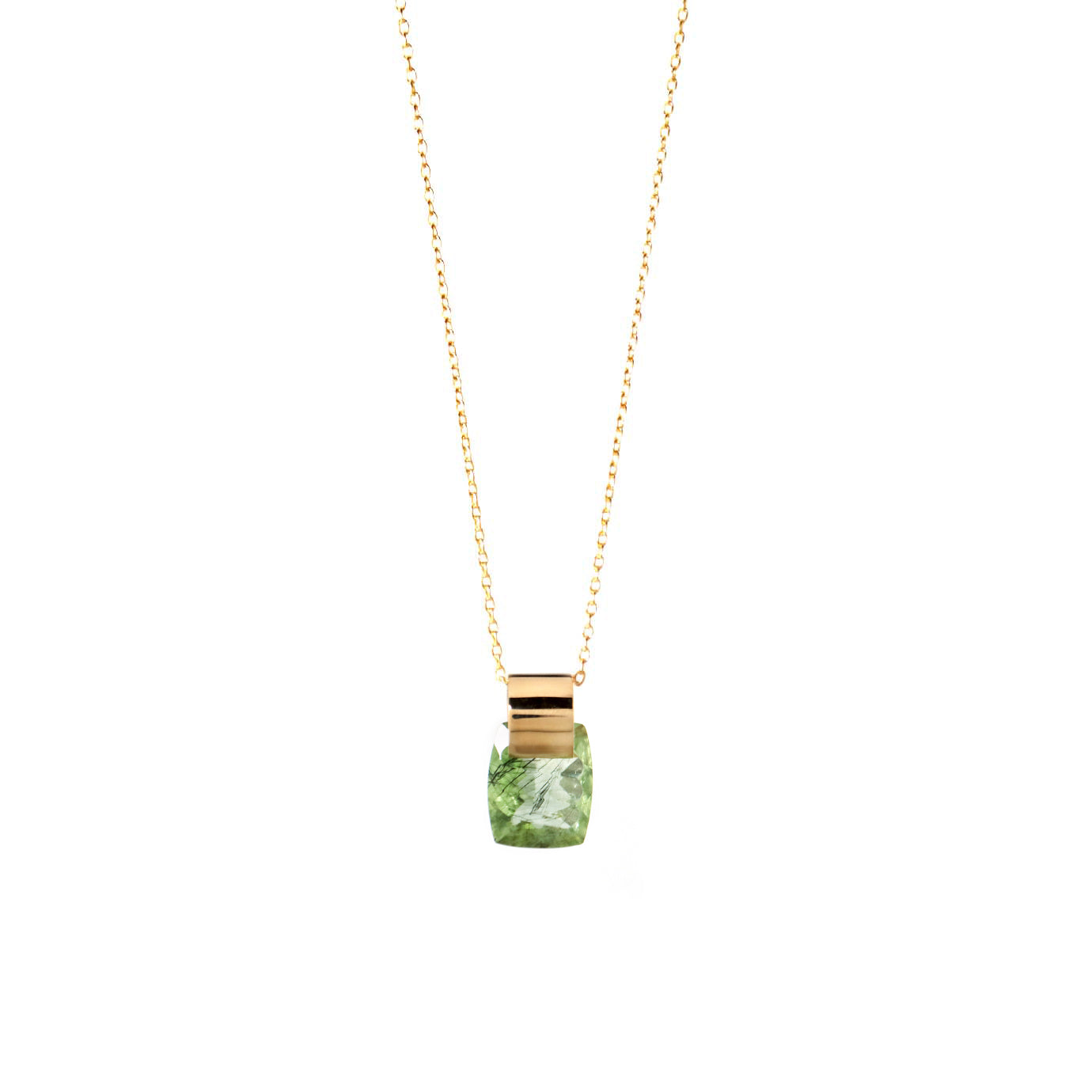 Ruffle / Necklace <br> Peridot rutile quartz