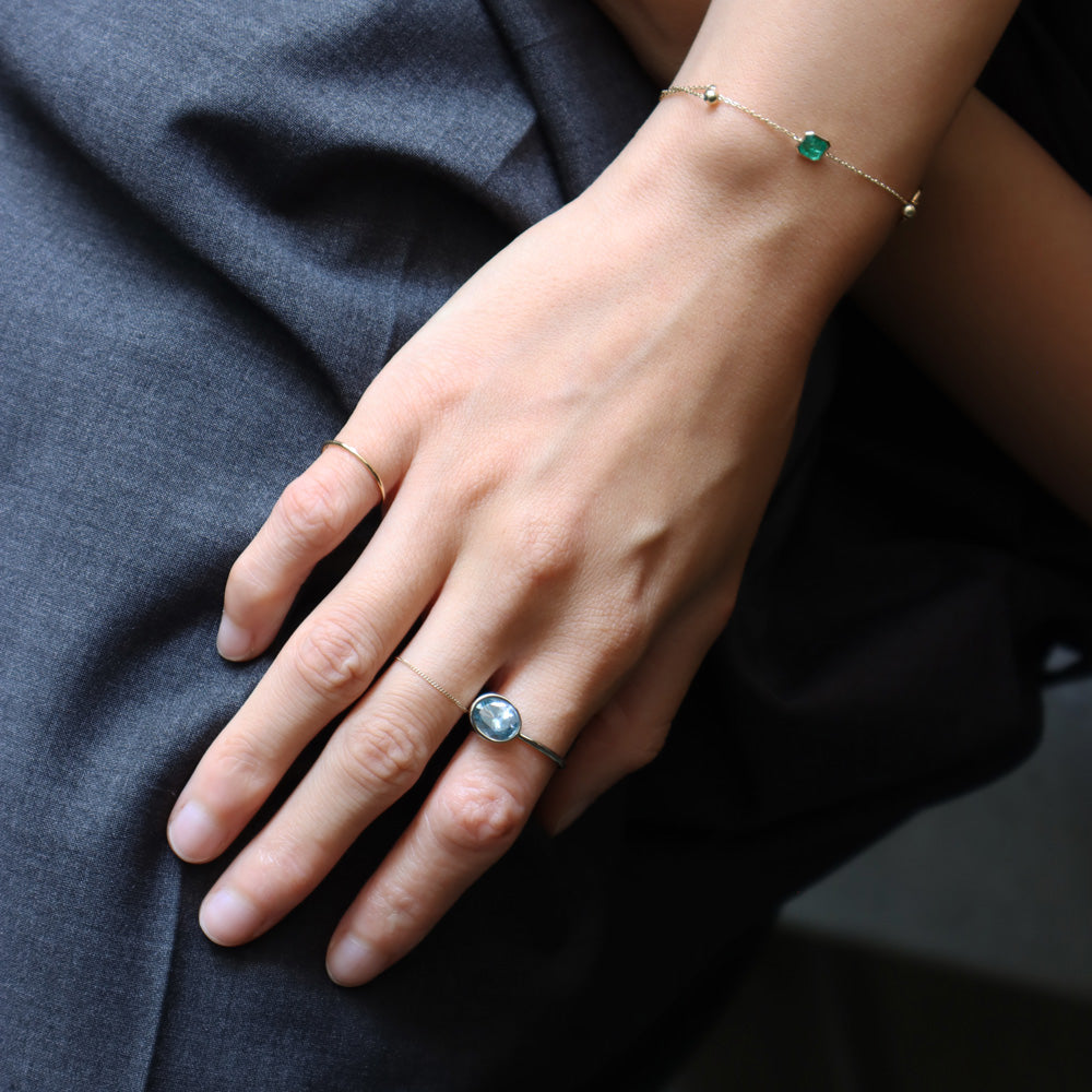Protrude (Pt) / Ring <br> Aquamarine