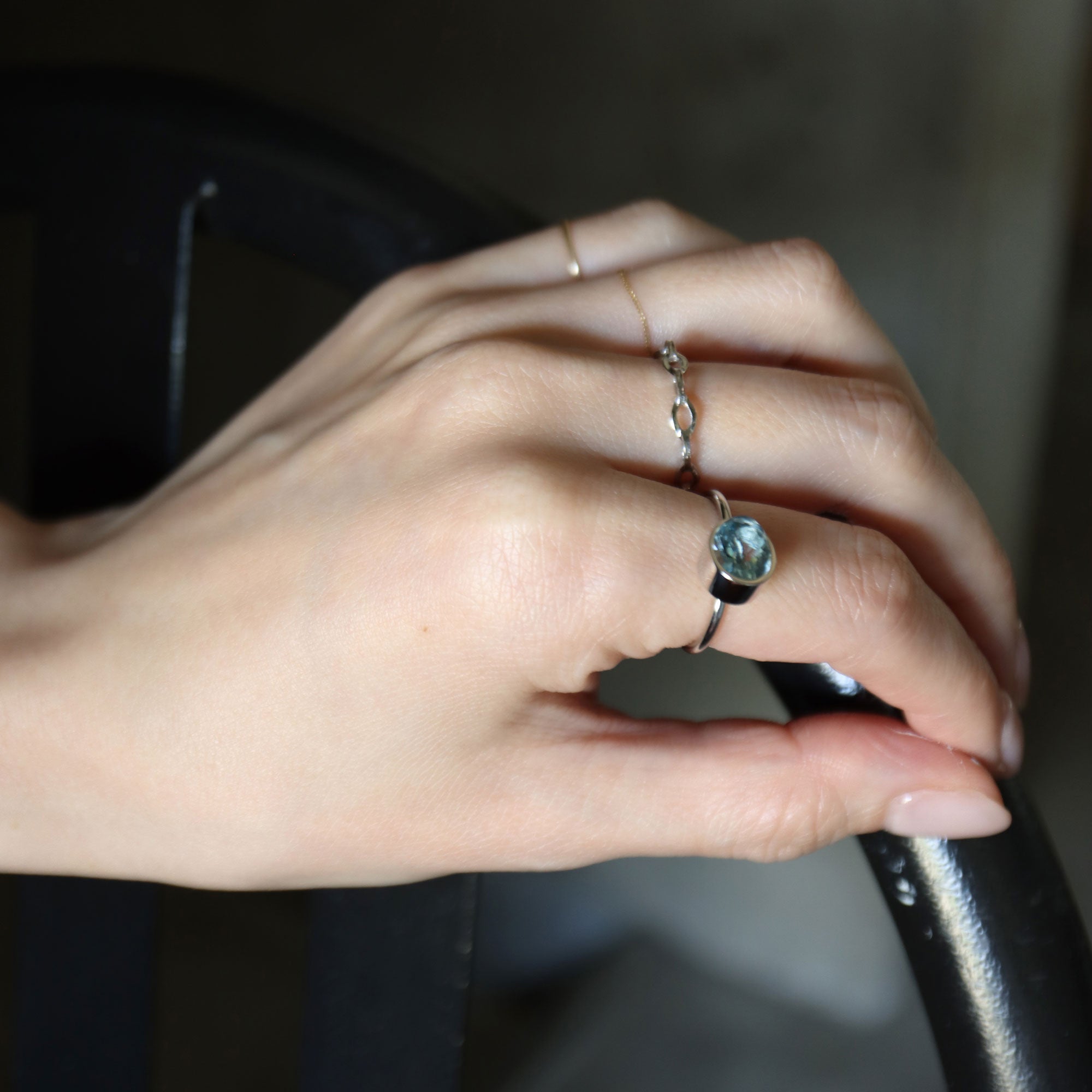 Protrude (Pt) / Ring <br> Aquamarine